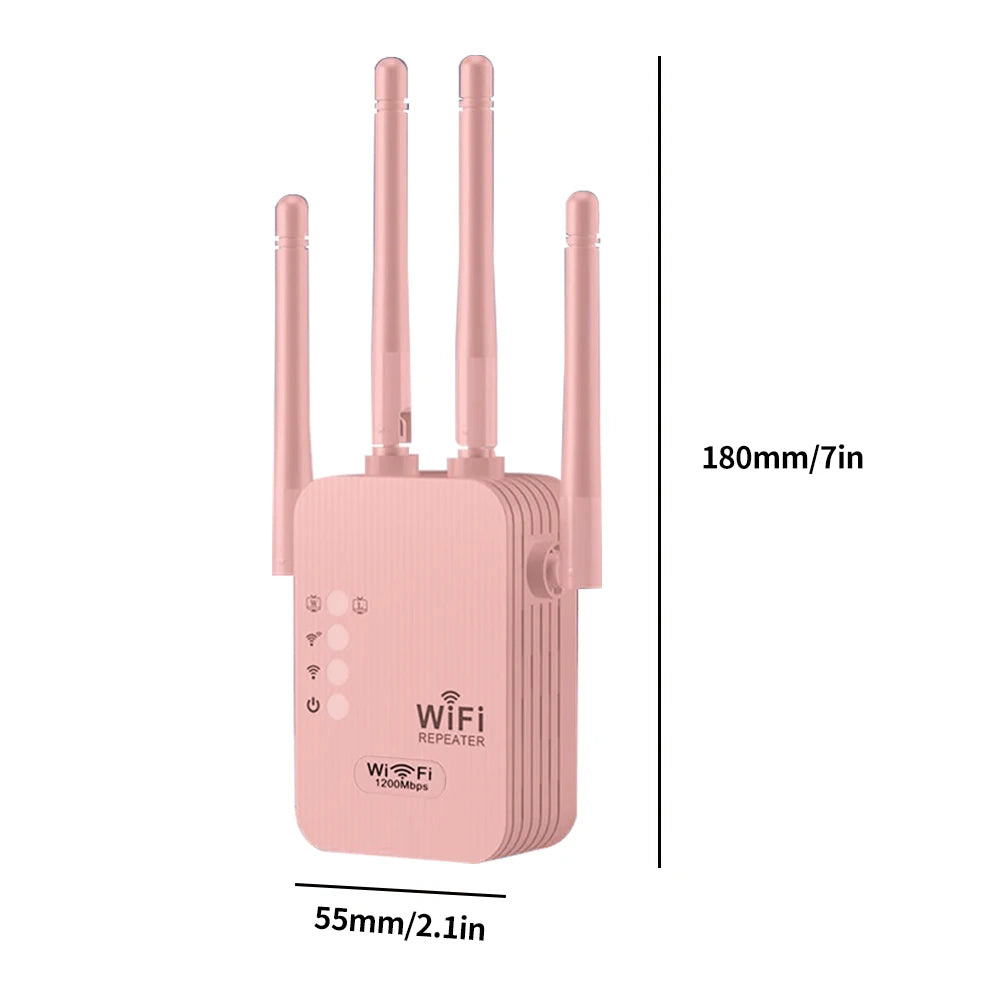 1200Mbps Wireless WiFi Repeater WIFI Extender WiFi Booster 300 Mbps 2.4G Network Amplifier Long Range Signal For Small Office